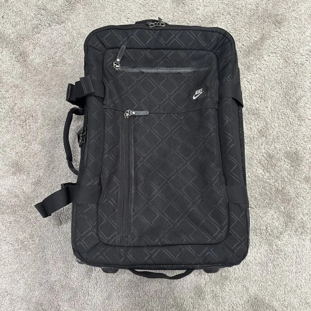 Nike Suitcase Luggage Roller Carry-On Black Travel Bag